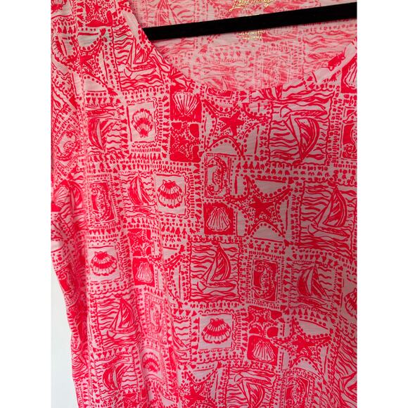 NWOT Lilly Pulitzer Etta Top Seaside Harbor Mizner Red, XL - Picture 4 of 7